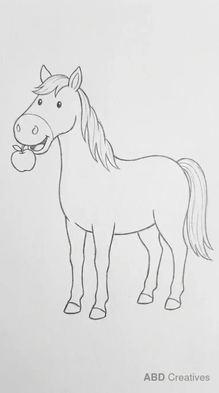 Horse Eating an Apple
