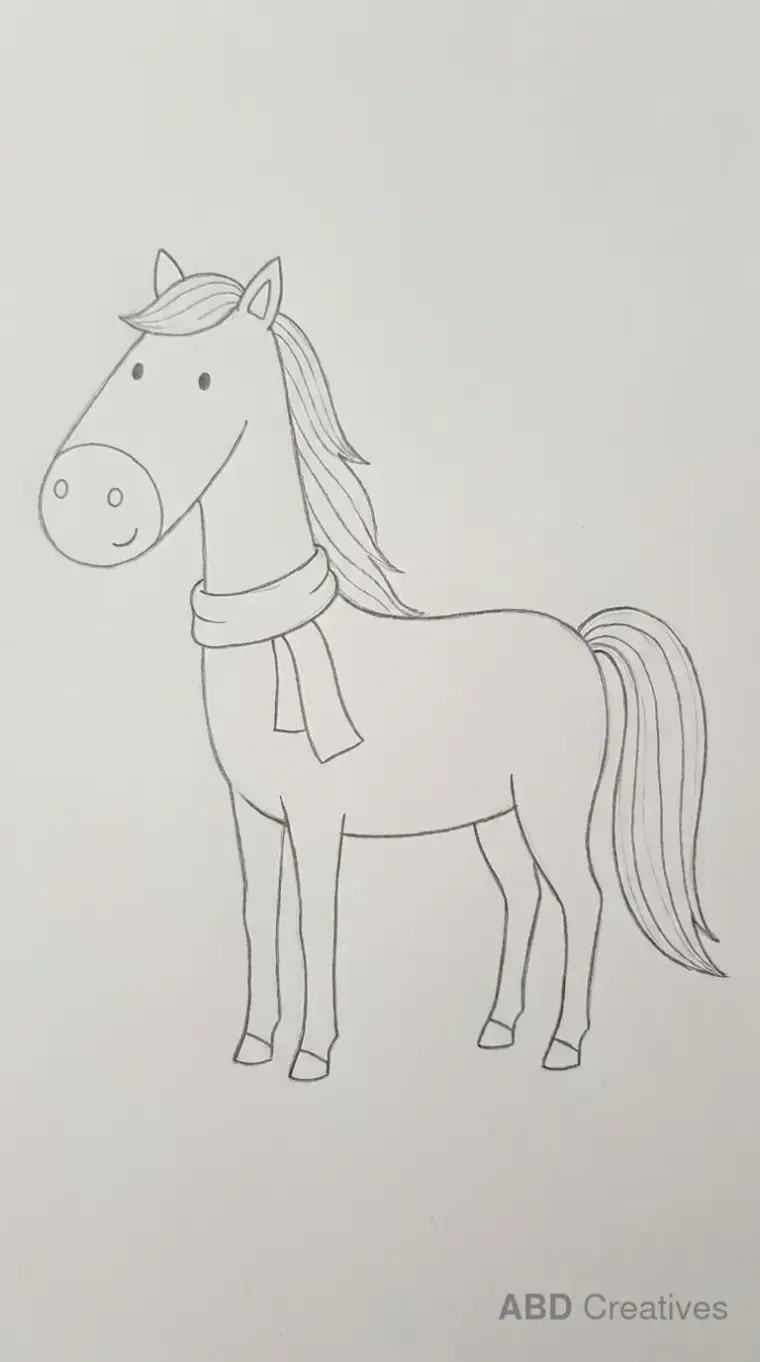 Horse Wearing a Scarf