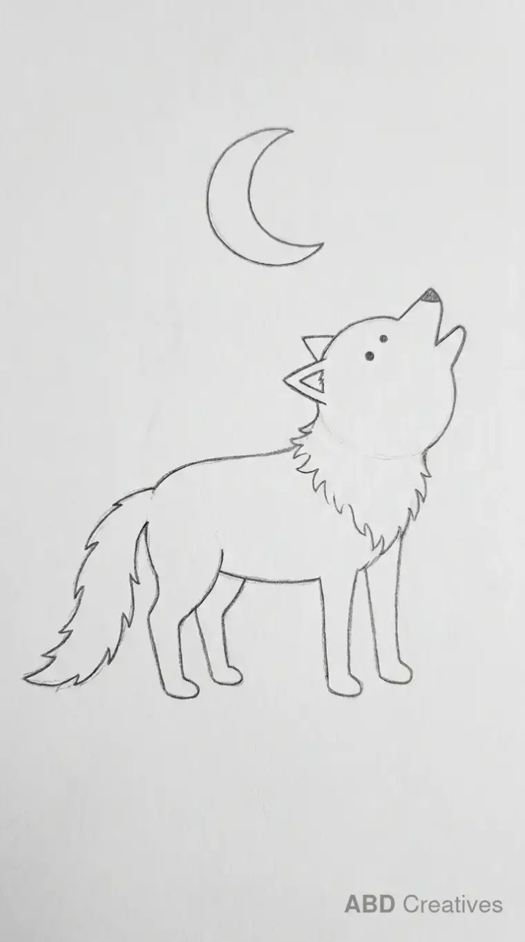 Howling Wolf Under the Moon