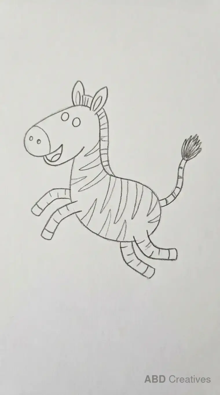 Zebra Jumping Playfully
