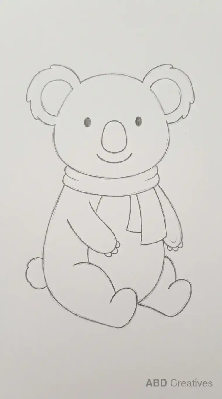 Koala Wearing a Scarf