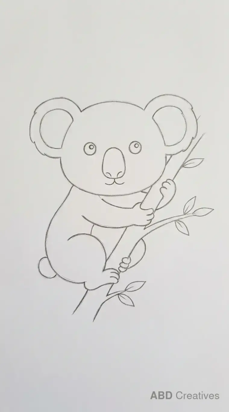 Koala Clinging to a Branch