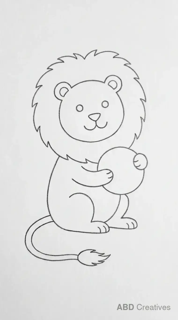 Lion Holding a Ball