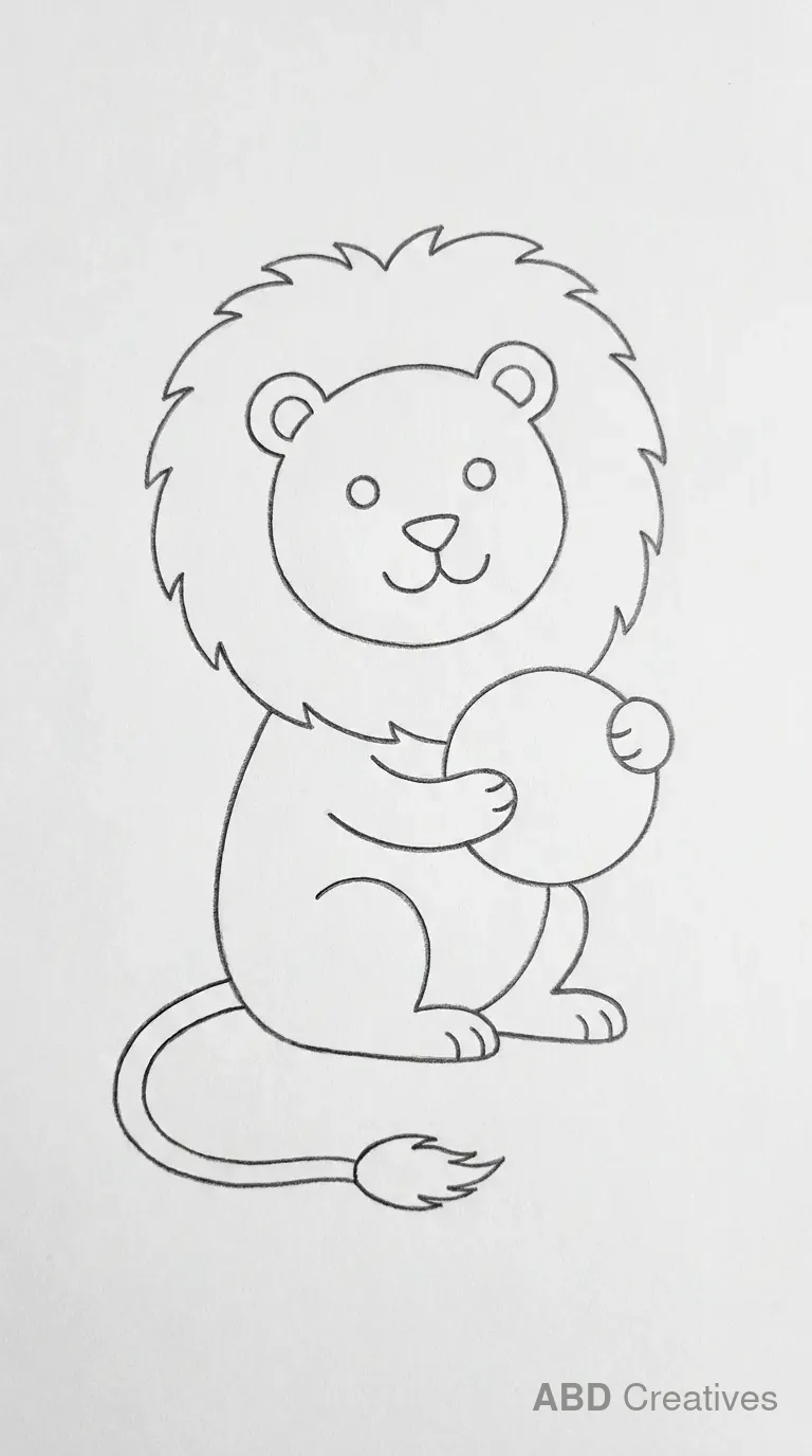 Lion Holding a Ball