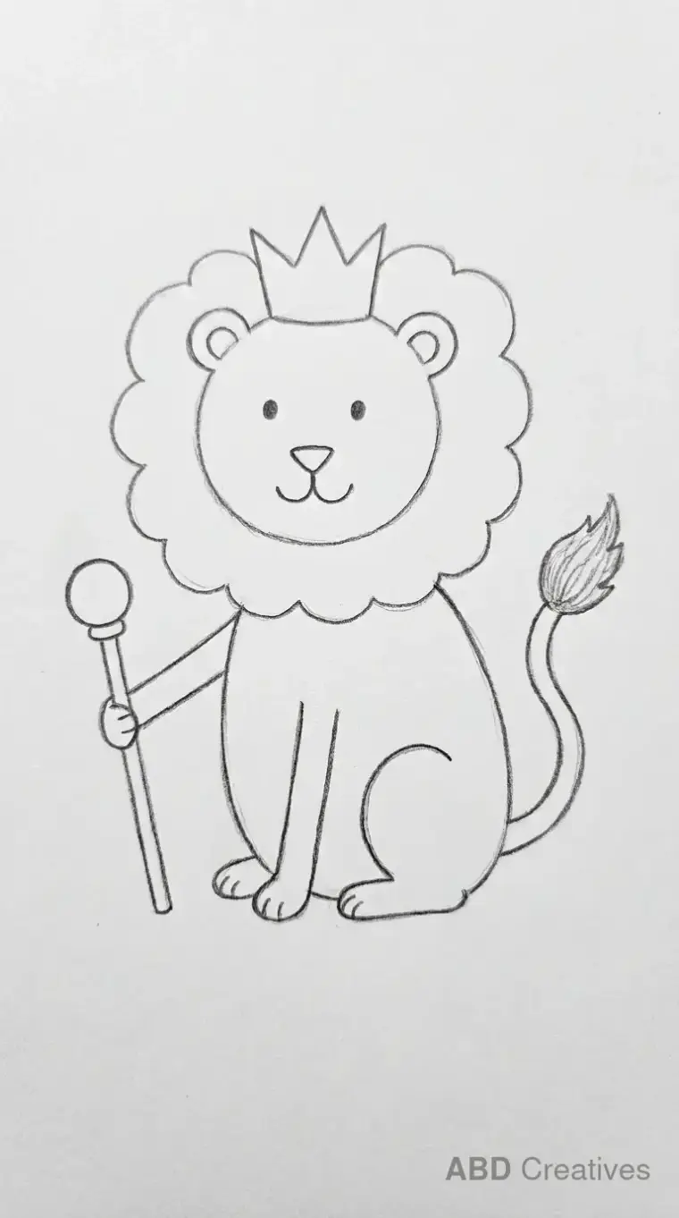Lion Holding a Scepter