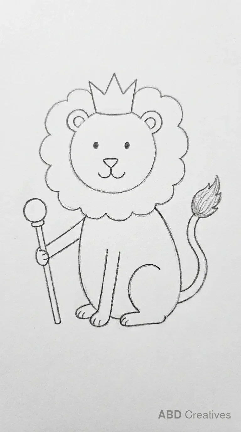 Lion Holding a Scepter