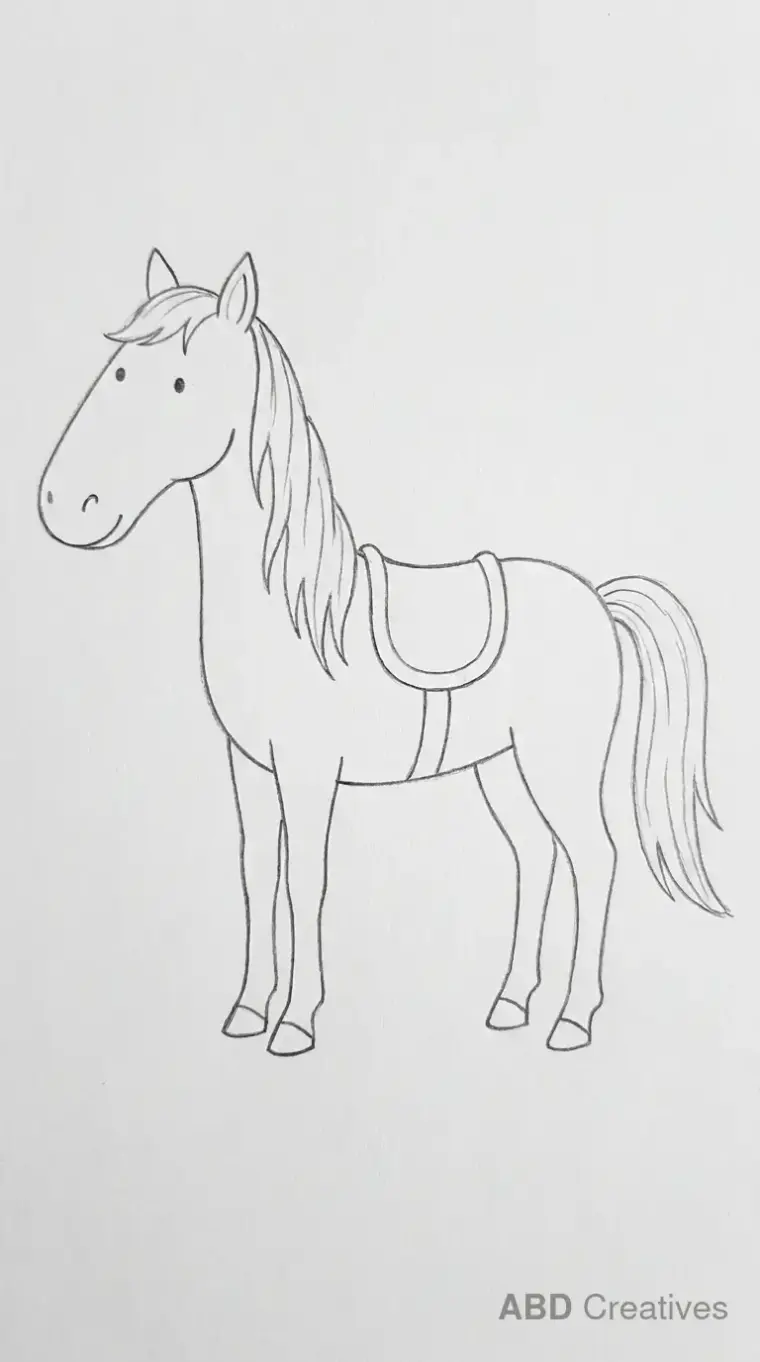 Horse Wearing a Saddle
