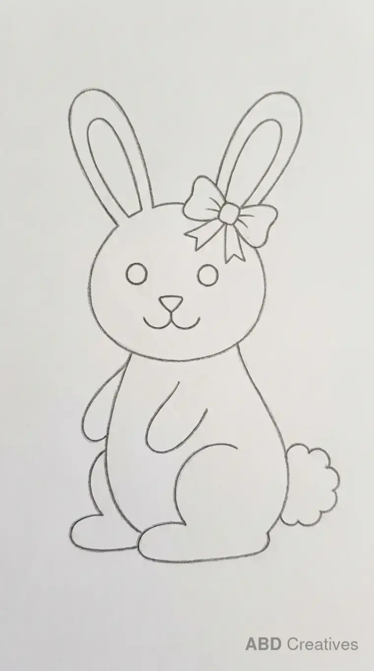 Bunny Wearing a Bow