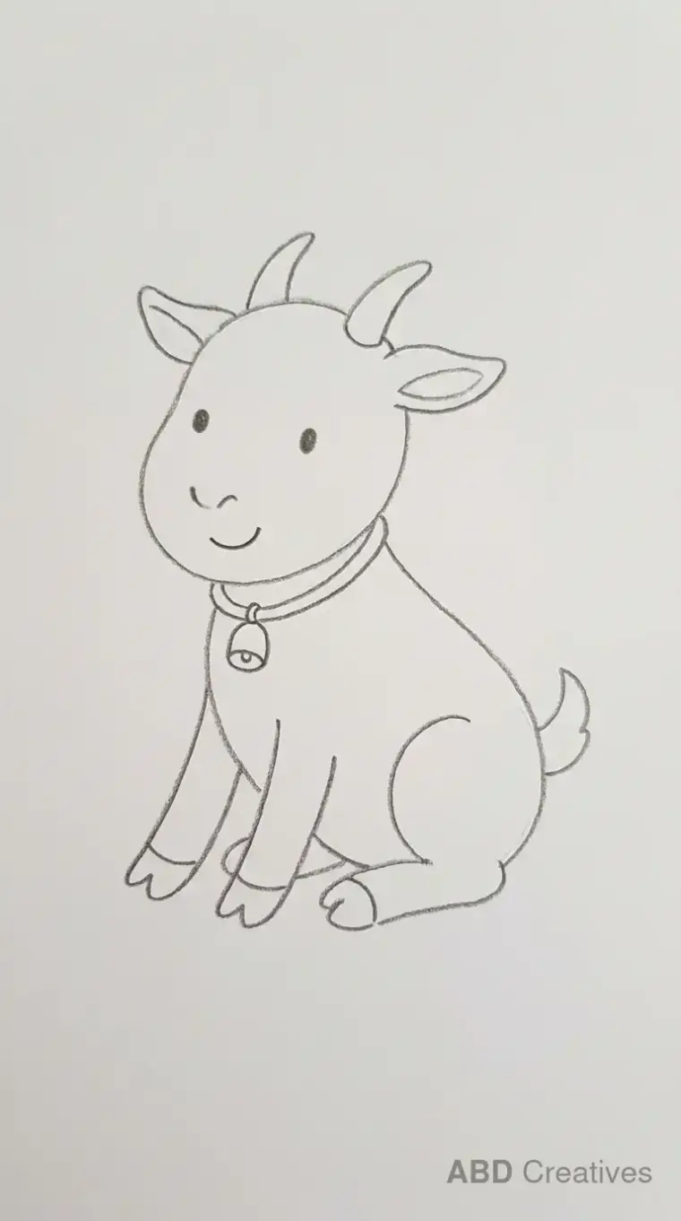Sitting Goat with Bell