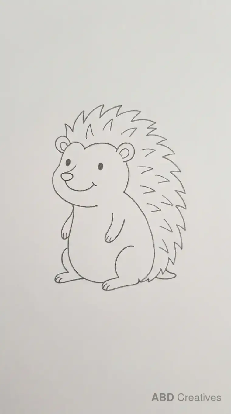 Simple Sitting Hedgehog