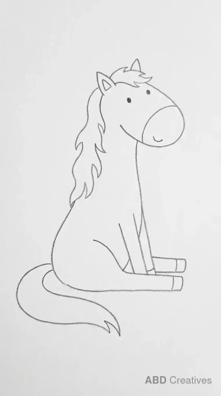 Sitting Horse with Crossed Legs