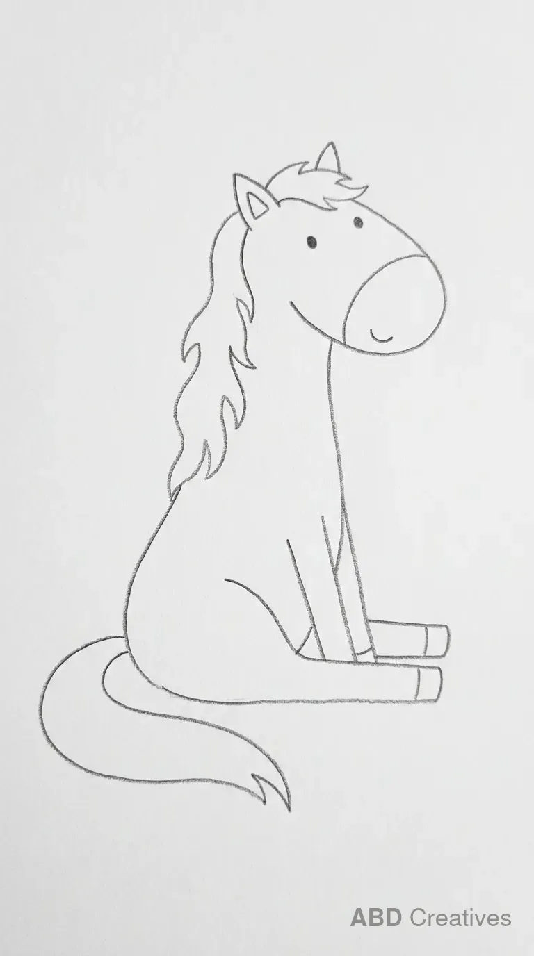 Sitting Horse with Crossed Legs