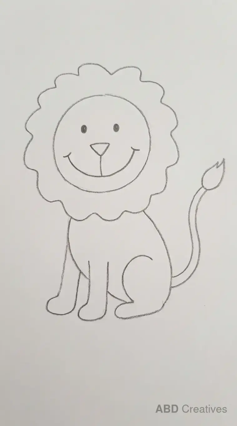Simple Sitting Lion