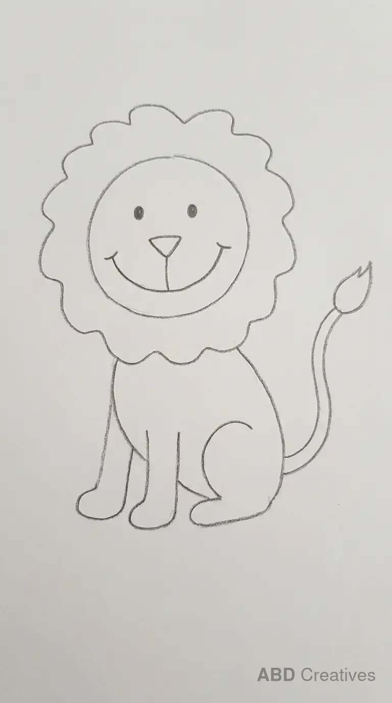 Simple Sitting Lion