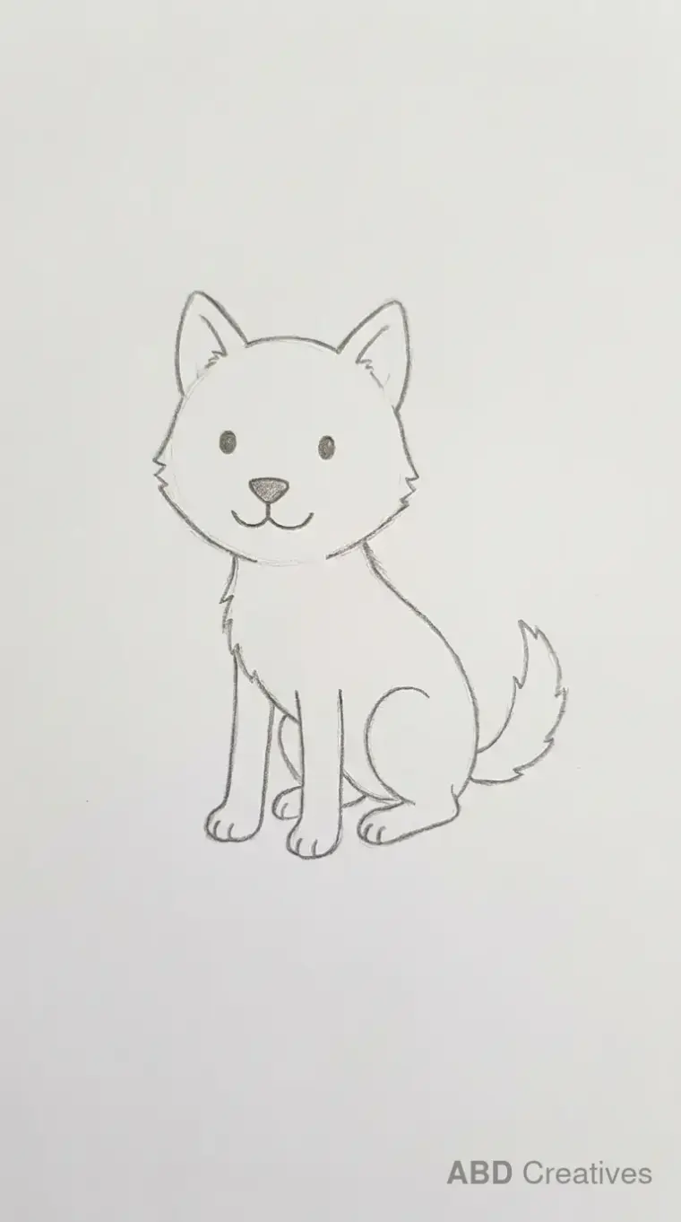 Simple Sitting Wolf