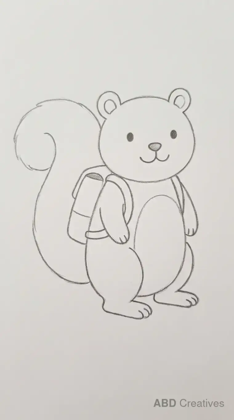 Squirrel Wearing a Backpack