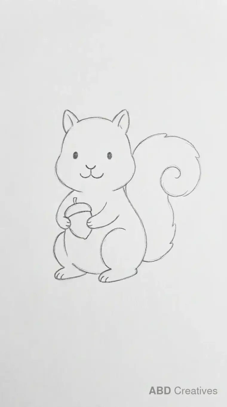 Squirrel Holding an Acorn