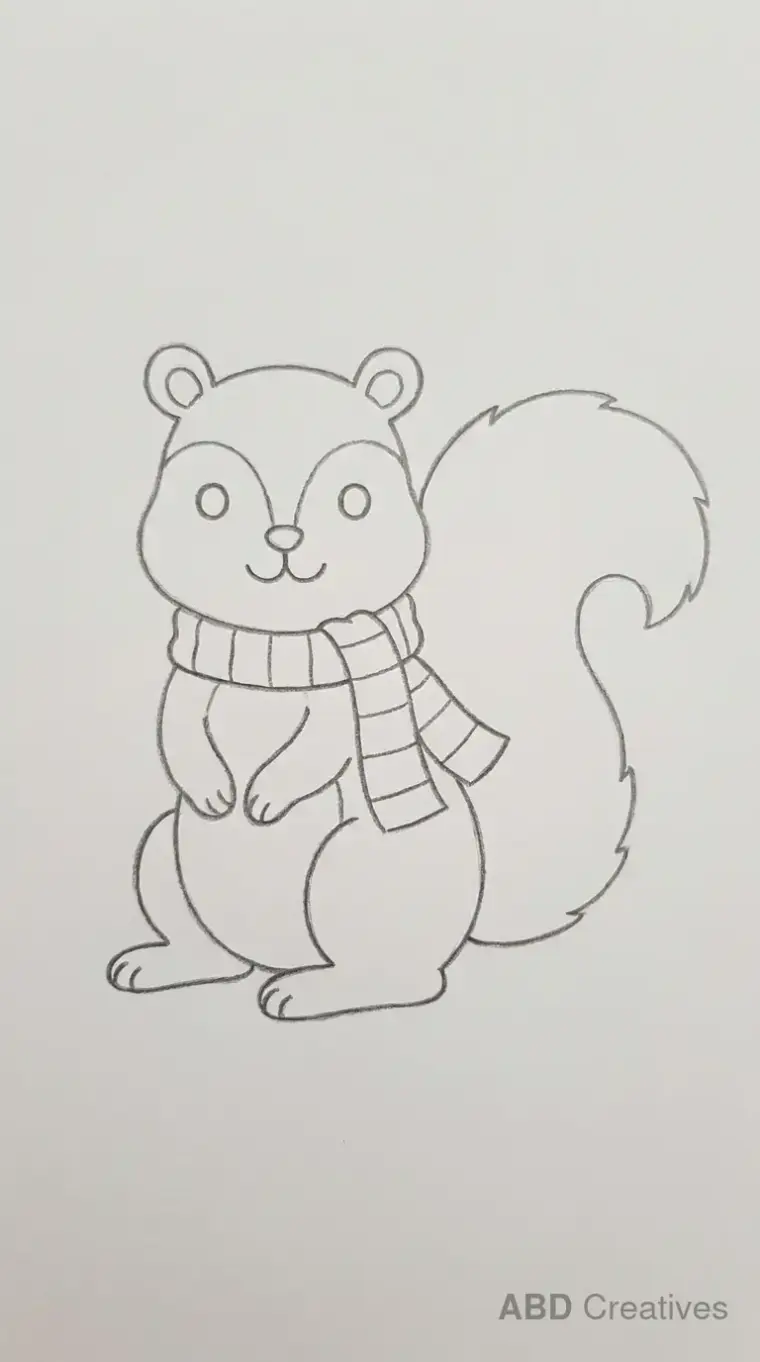 Squirrel Wearing a Scarf