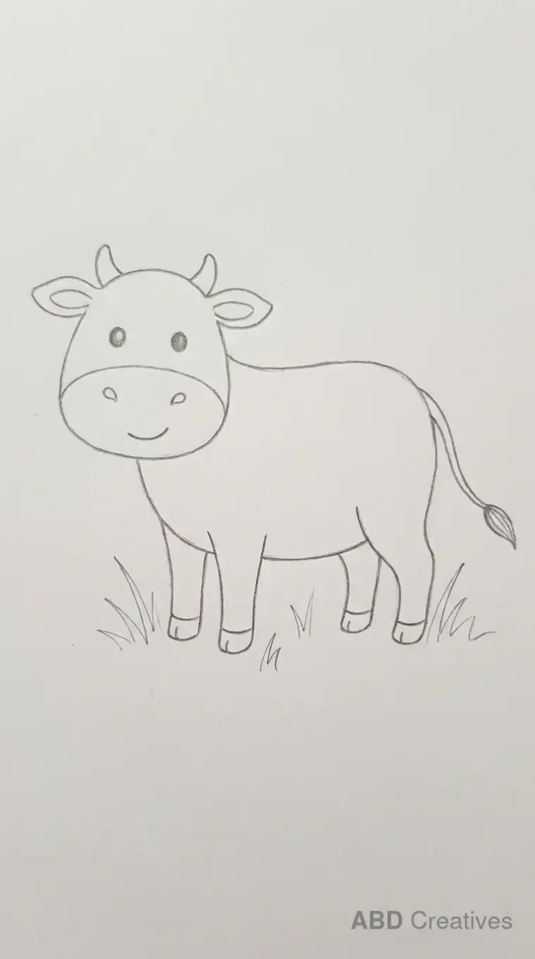 Standing Cow in the Grass