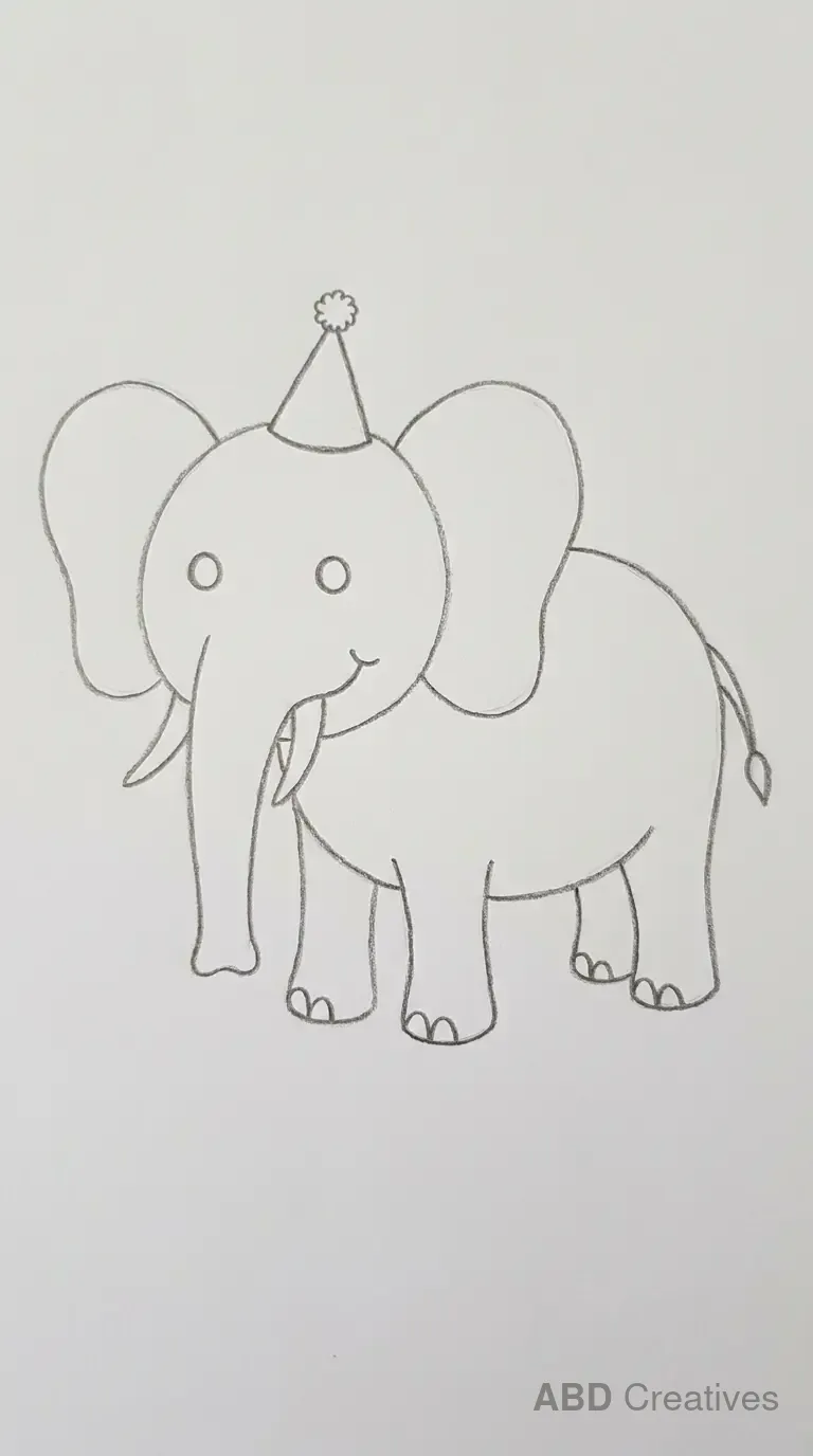 Elephant Wearing a Hat