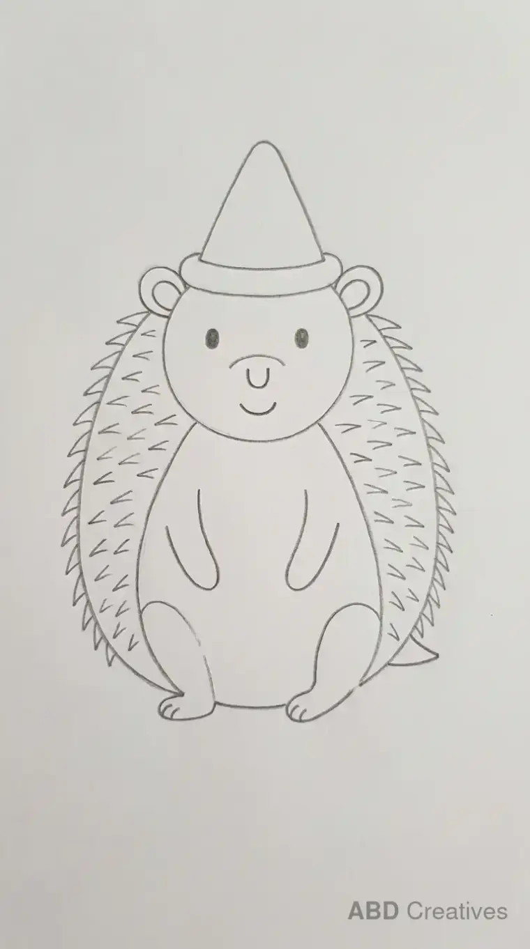 Hedgehog Wearing a Party Hat