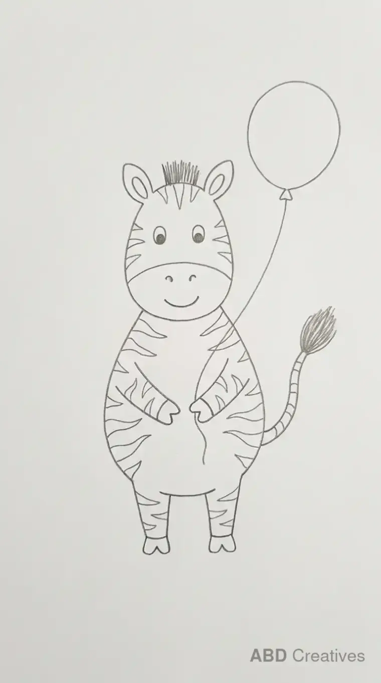 Zebra Holding a Balloon