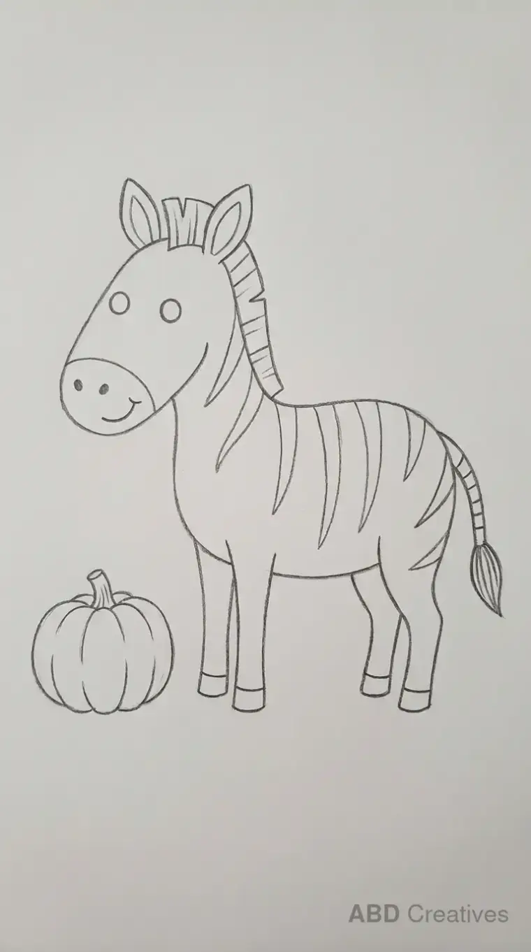 Plain Standing Zebra