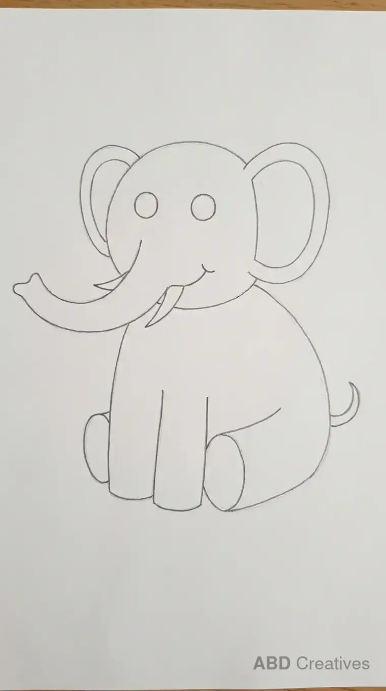 Simple Sitting Elephant