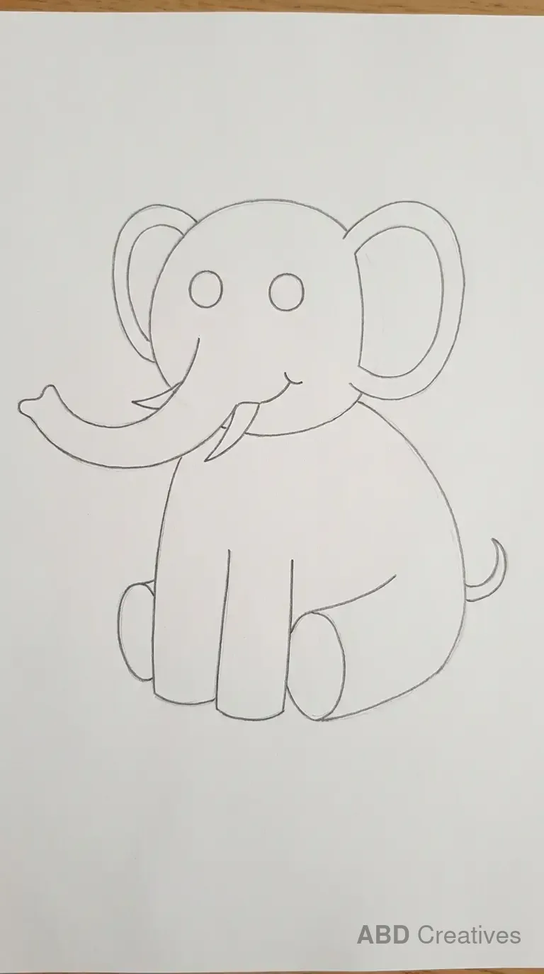 Simple Sitting Elephant