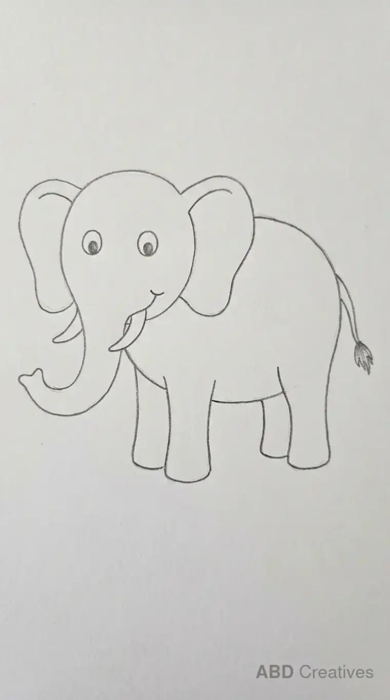 Elephant Outline Side View