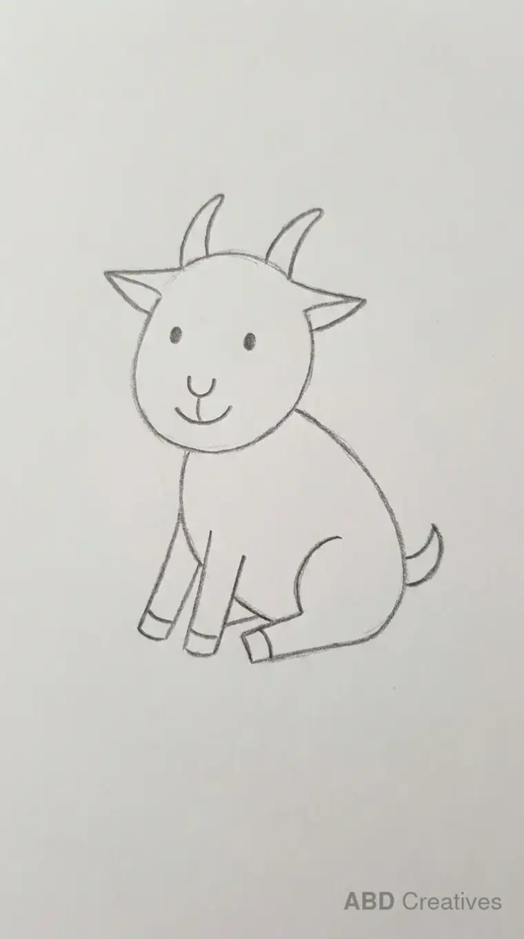 Simple Sitting Goat