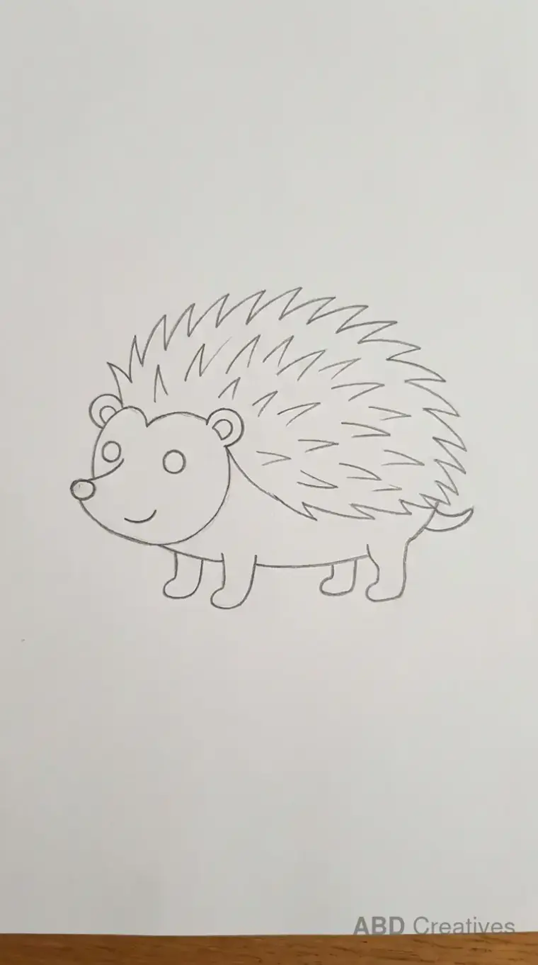 Simple Standing Hedgehog Outline