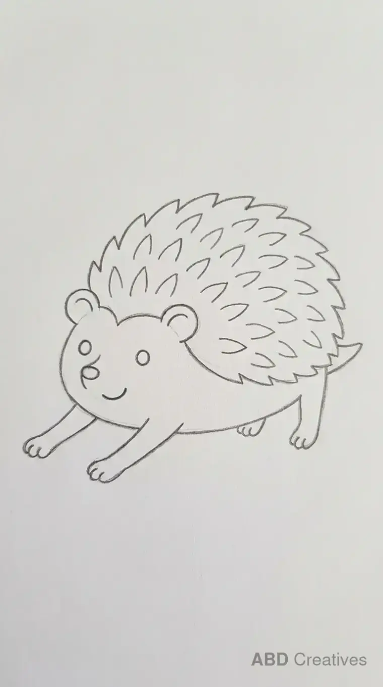 Hedgehog Crawling Low to the Ground