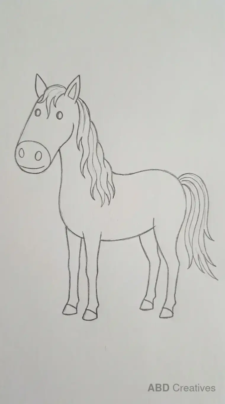Simple Standing Horse Outline