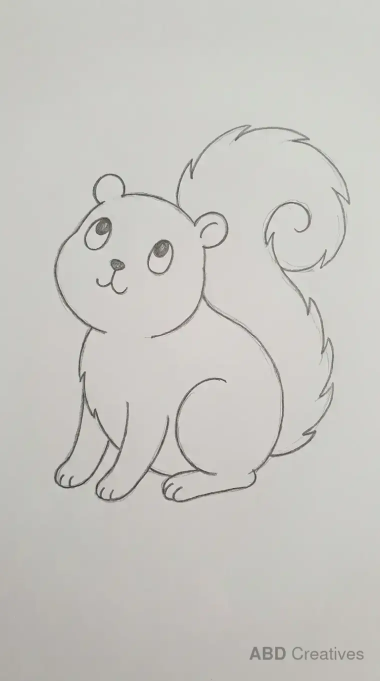 Sitting Squirrel Outline
