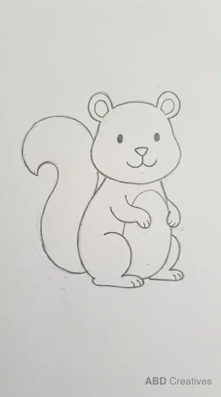 Standing Squirrel with Paw Raised