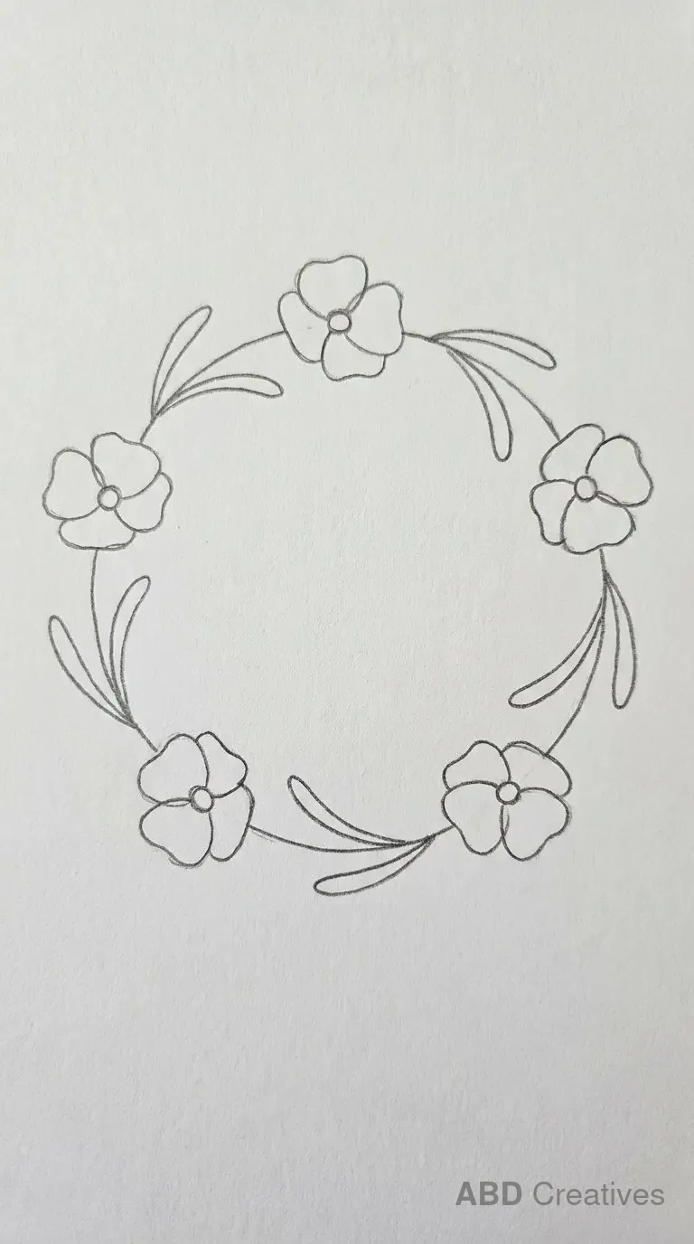 Poppy Flower Wreath