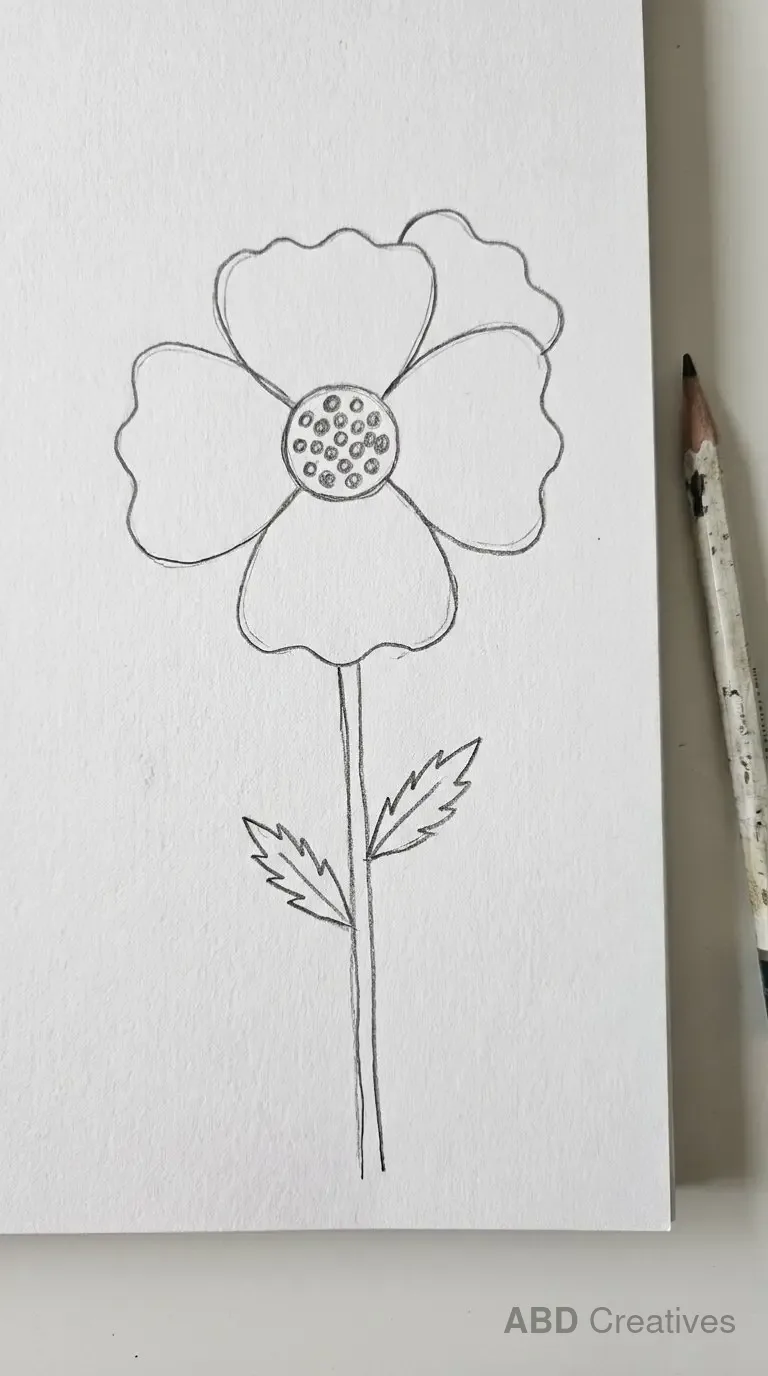 Poppy with Five Petals