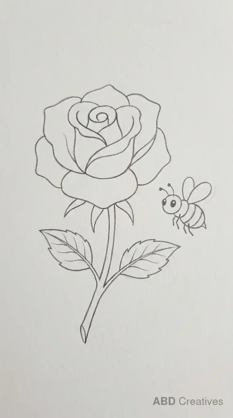Rose with a Bee