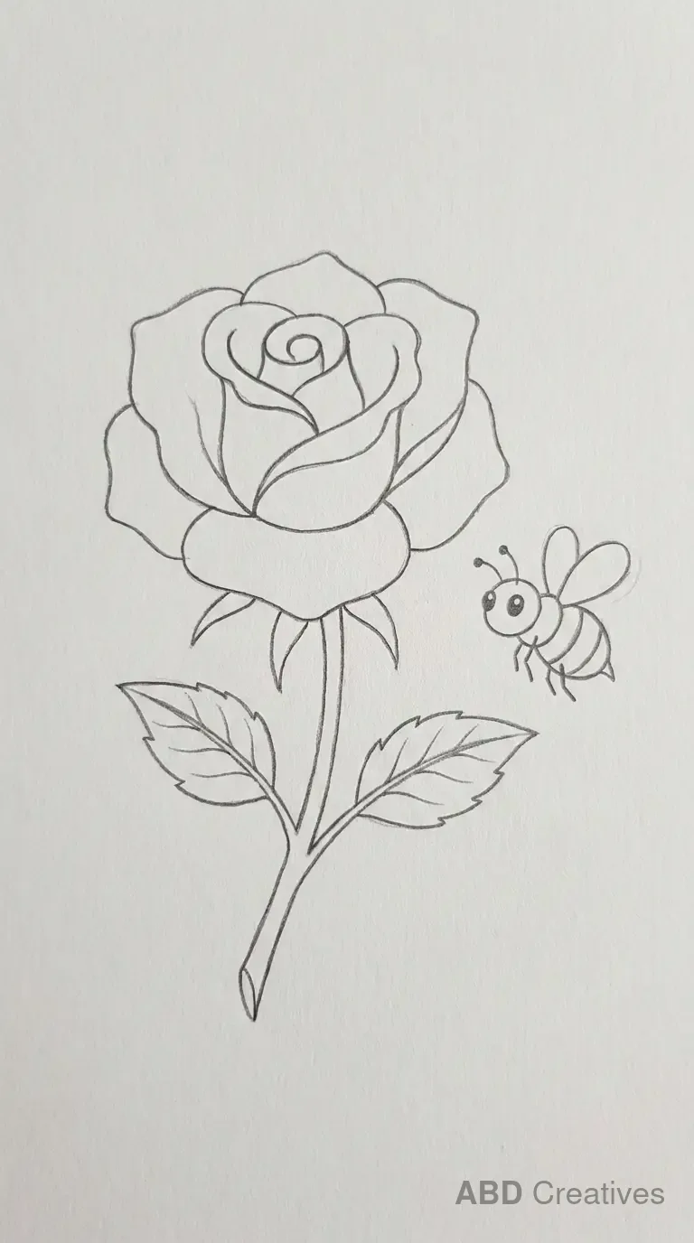 Rose with a Bee