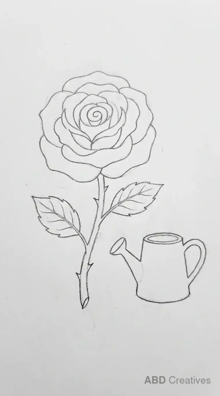 Rose with a Watering Can