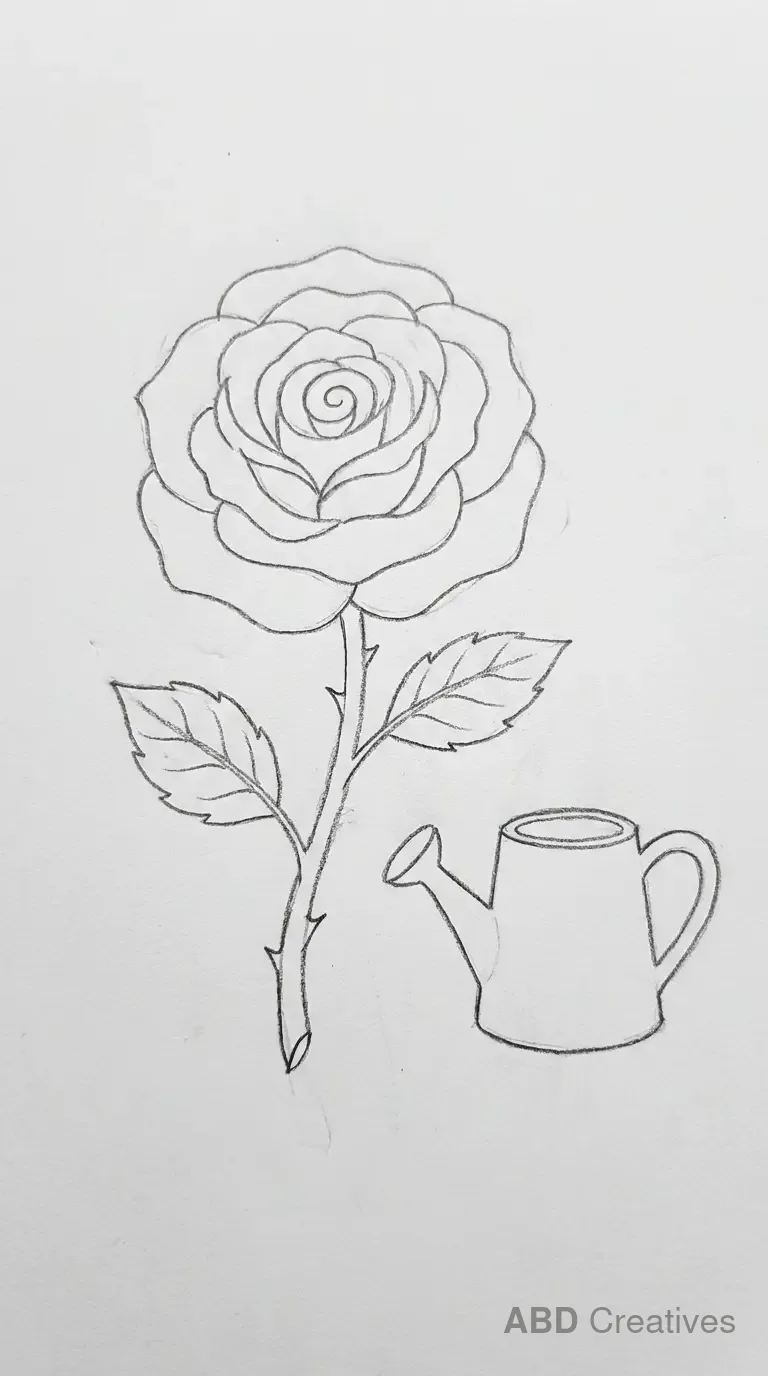 Rose with a Watering Can