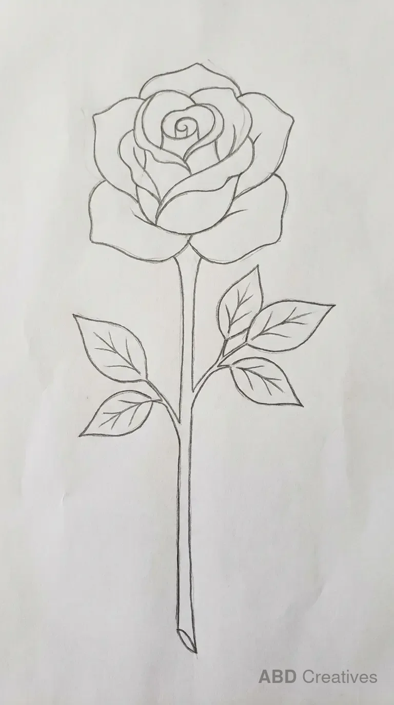 Rose with a Long Stem