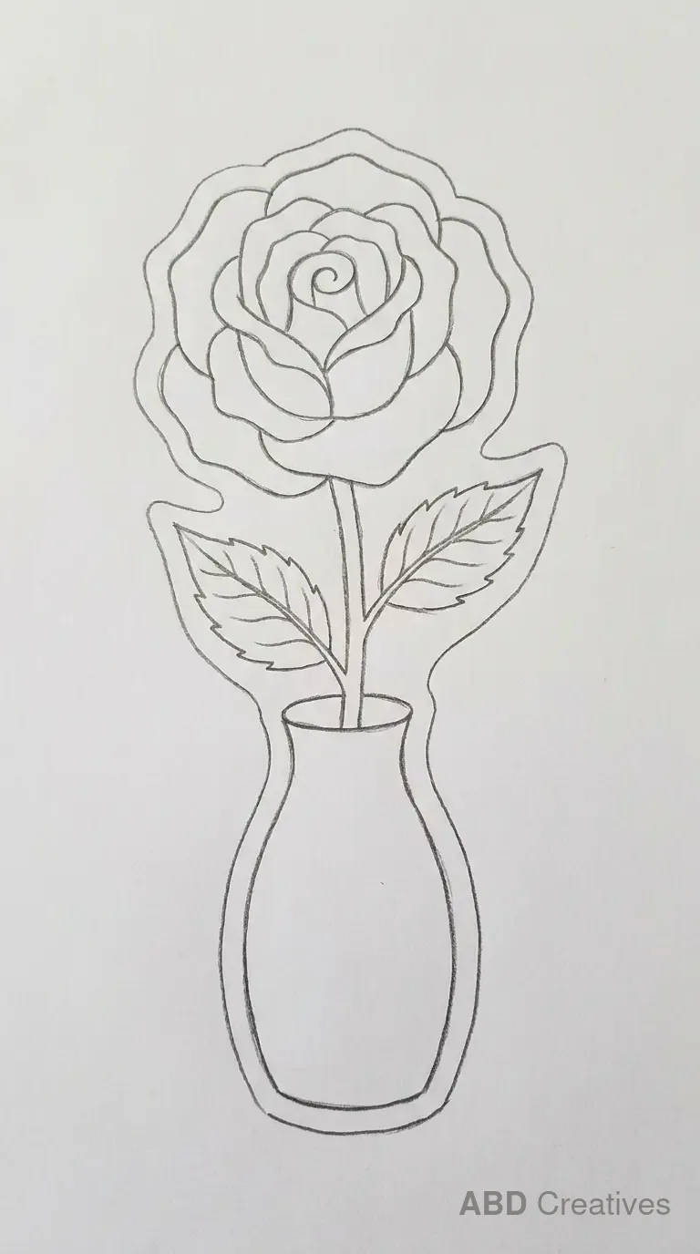 Rose in a Vase