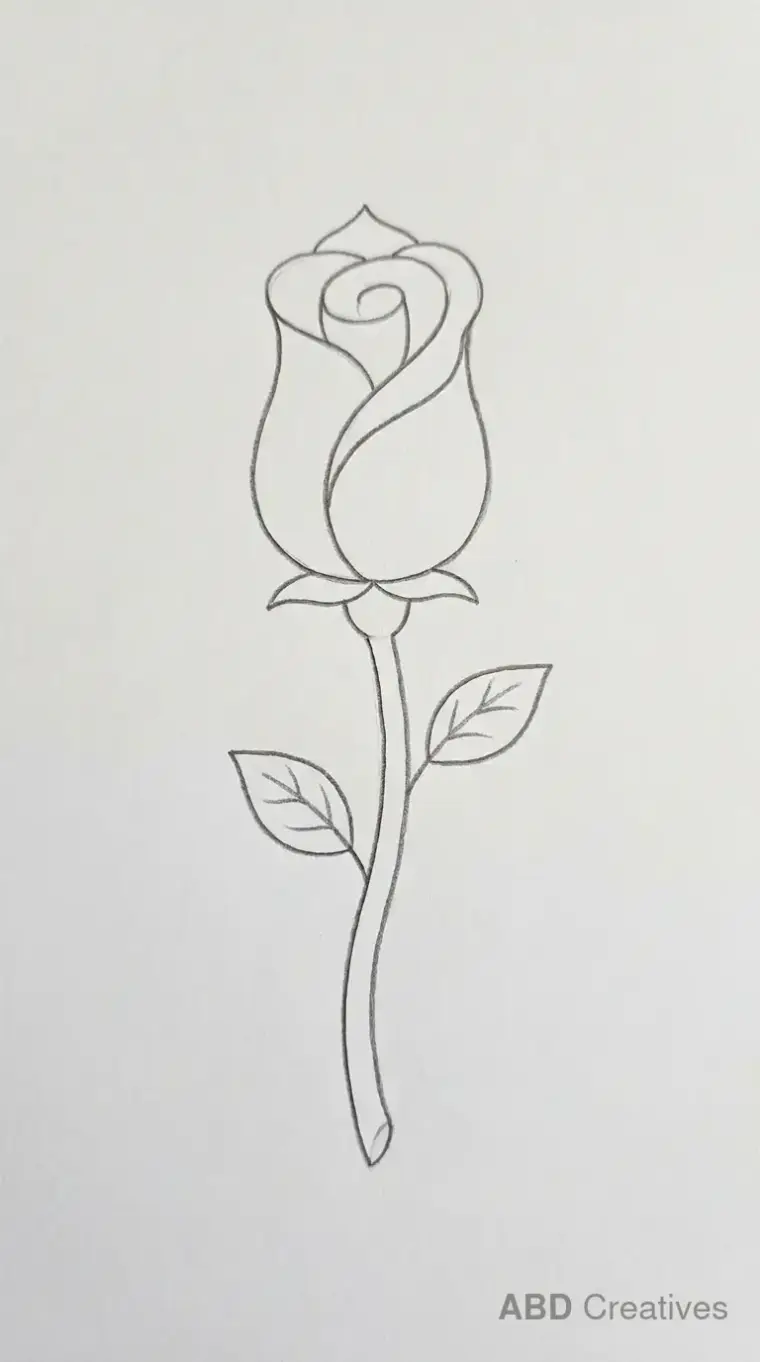 Rosebud on a Stem
