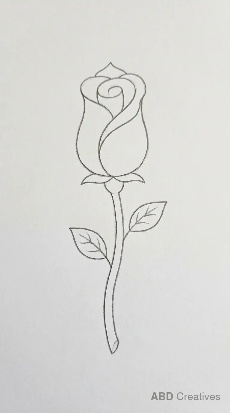 Rosebud on a Stem