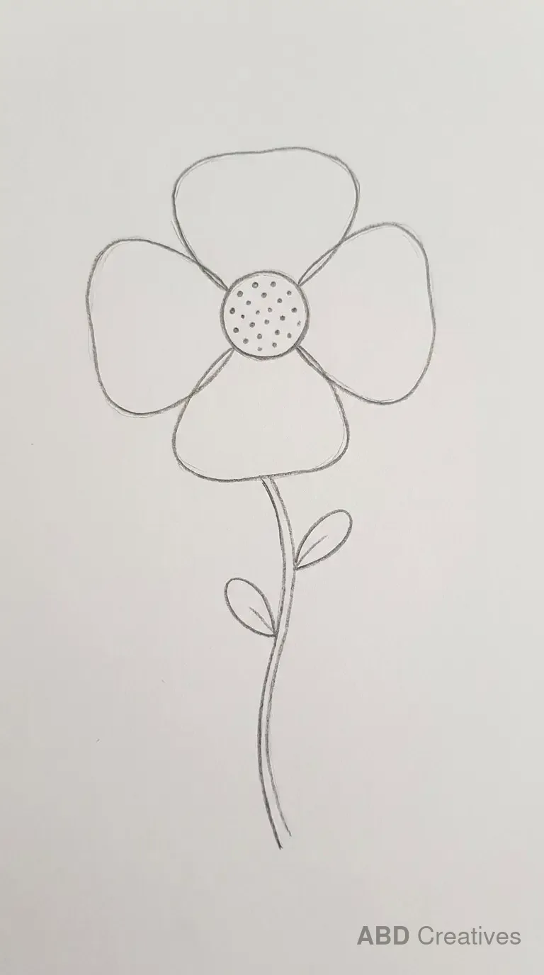 Simple Single Poppy Bloom