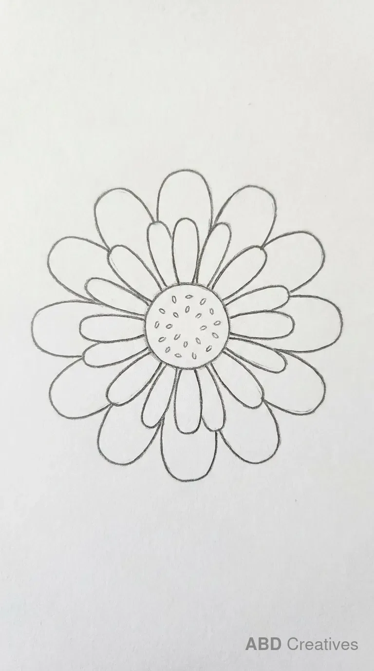 Simple Single Zinnia Bloom