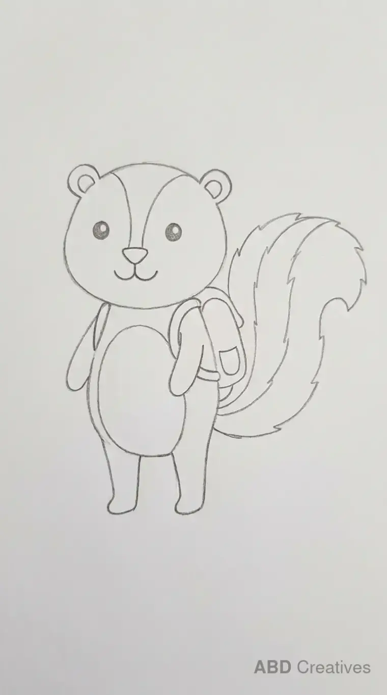 Skunk Wearing a Backpack