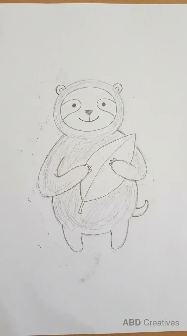 Sloth Holding a Leaf